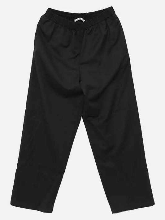 Elastic Wool Straight Pants Black - ACNE STUDIOS - BALAAN 2