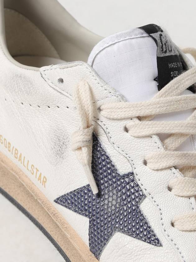 Ballstar Dusty Blue Tab Low Top Sneakers White - GOLDEN GOOSE - BALAAN 5