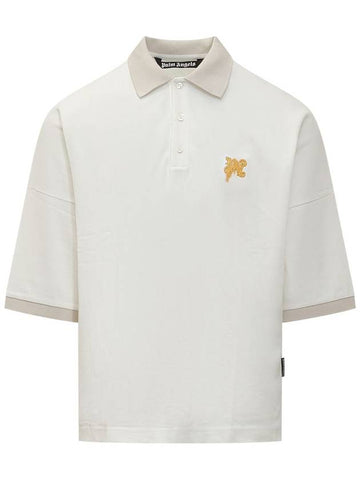 Palm Angels Polo Shirt With Logo - PALM ANGELS - BALAAN 1