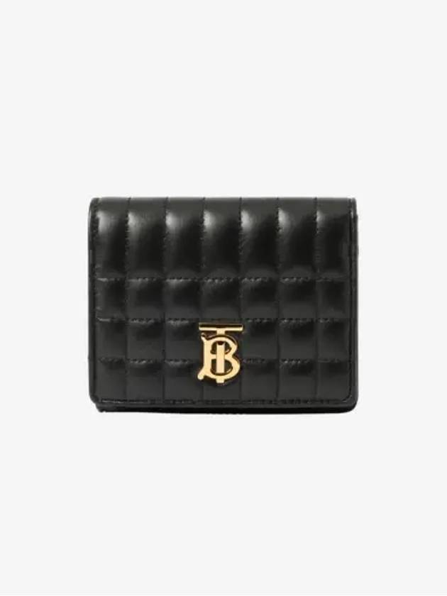 Lola Small Quilted Leather Folding Wallet Black Light Gold - BURBERRY - BALAAN 2