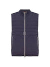 Men's Quilted Feather Down Vest Navy - BRUNELLO CUCINELLI - BALAAN 2