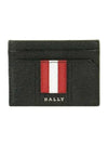 Tar Embossed Leather Card Wallet Black - BALLY - BALAAN 2