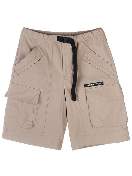 Men's Cargo Bermuda Shorts Beige - AMBUSH - BALAAN.