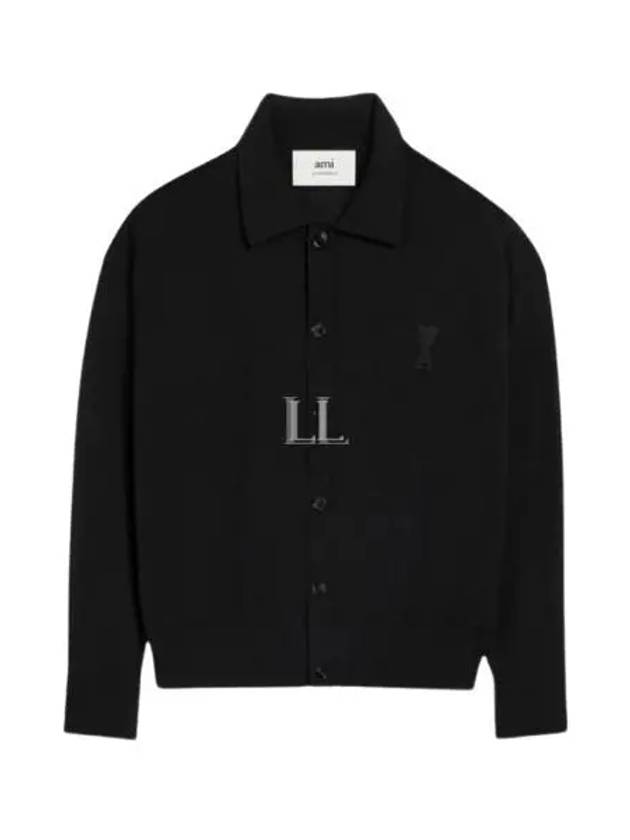 De Coeur Logo Wool Cardigan Black - AMI - BALAAN 2