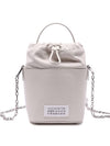 5AC Number Logo Texture Leather Bucket Bag Grey - MAISON MARGIELA - BALAAN 2