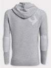 Golf Hooded Knit T-shirt Merino Wool Waffle Stitch G4MS22S15 Gray - G/FORE - BALAAN 2