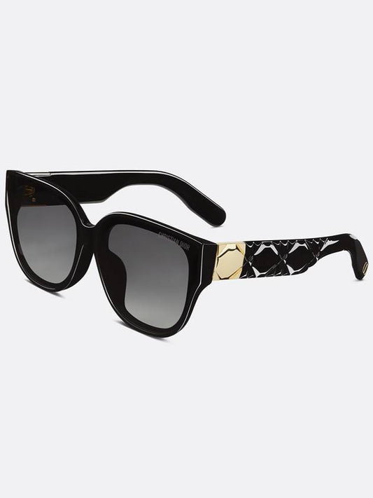 LADY 95 22 R3F Sunglasses Black Round LADYR3FXR 10A1 - DIOR - BALAAN 1
