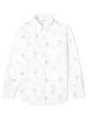 Multiball Embroidery Long Sleeve Shirt White - THOM BROWNE - BALAAN 2