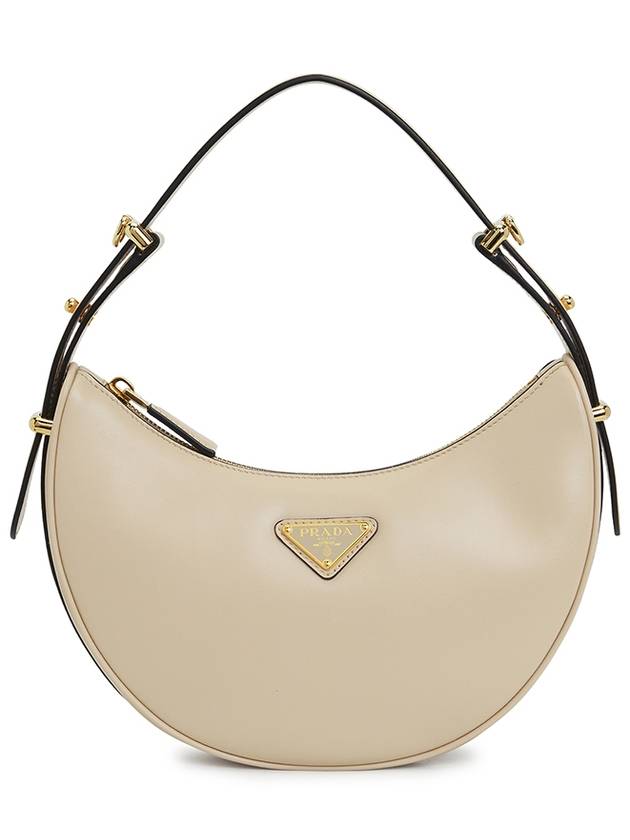 Arque Leather Shoulder Bag Travertine - PRADA - BALAAN 3