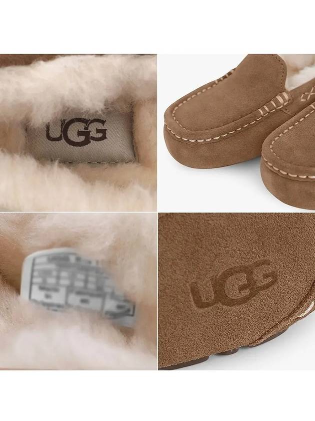 Ansley Fur Moccasin Slipper Chestnut - UGG - BALAAN 4