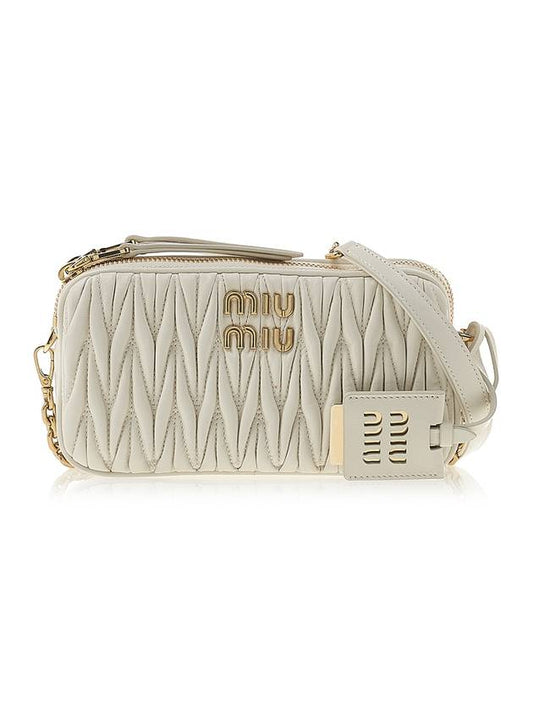 Matelasse Nappa Leather Mini Bag White - MIU MIU - BALAAN 1