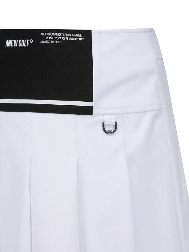 Official W LOGO BAND POINT PLEATS SQ WH - ANEWGOLF - BALAAN 7