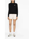 Women's Dressed Fox Patch Adjusted Sweatshirt Black - MAISON KITSUNE - BALAAN 4