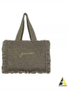 Crochet Frill Tote Bag Black - GANNI - BALAAN 2