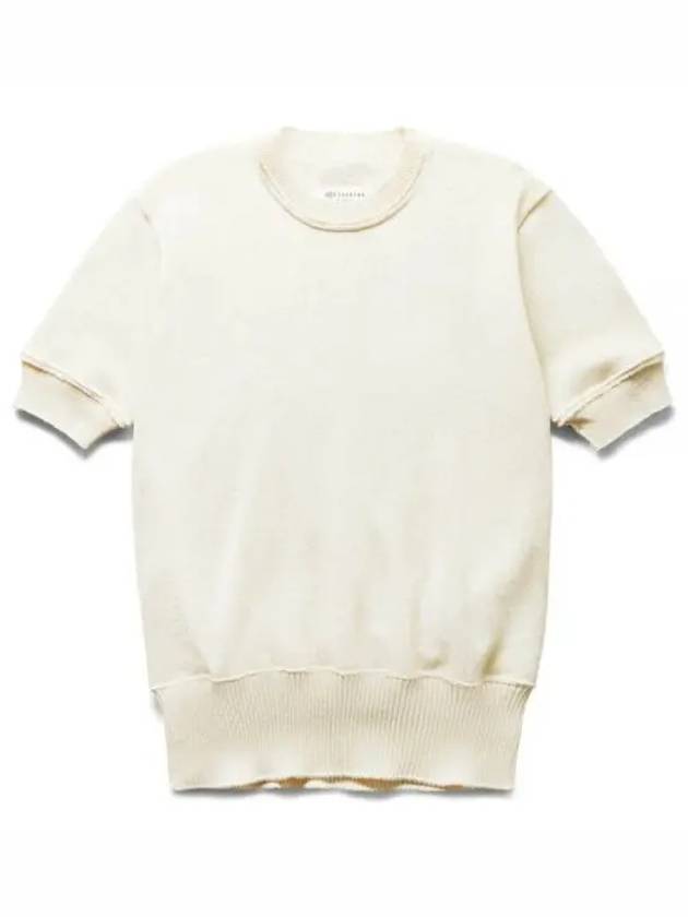 Signature Stitch Linen Knit Top Off White - MAISON MARGIELA - BALAAN 2