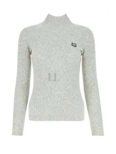 Bold Fox Head Patch Turtleneck Light Grey Melange - MAISON KITSUNE - BALAAN 2