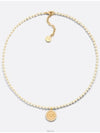 Petit CD Baroque Necklace Gold Finish Metal - DIOR - BALAAN 1