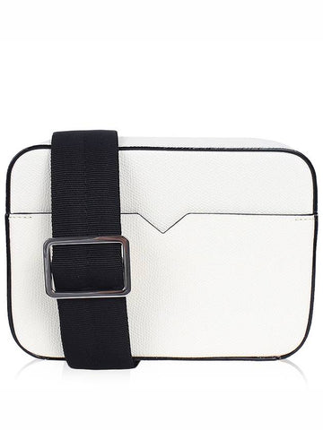 V Line Reporter Mini Cross Bag White MBVL0019028LRL99 WW - VALEXTRA - BALAAN 1