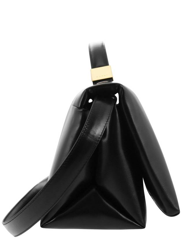 Prisma Leather Tote Bag Black - MARNI - BALAAN 4