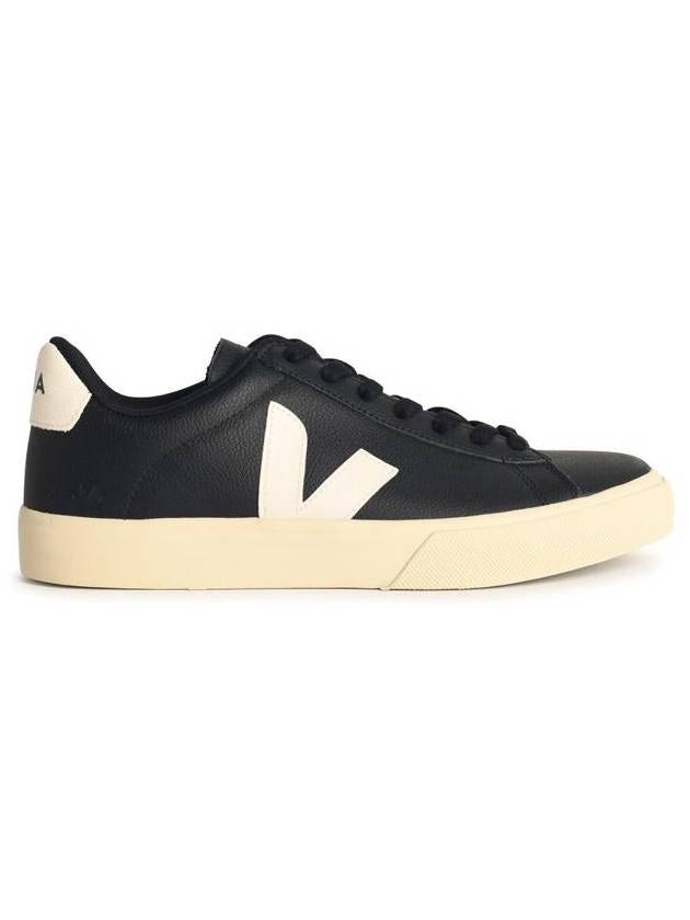 Veja 'Campo' Black Leather Sneakers - VEJA - BALAAN 1