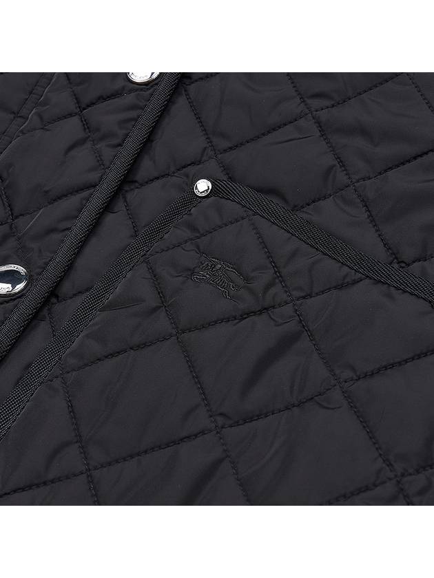 Diamond Quilted Crop Hoodie Jacket Black - BURBERRY - BALAAN 10