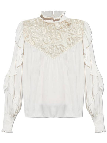 Isabel Marant Top 'Seila', Women's, Cream - ISABEL MARANT - BALAAN 1