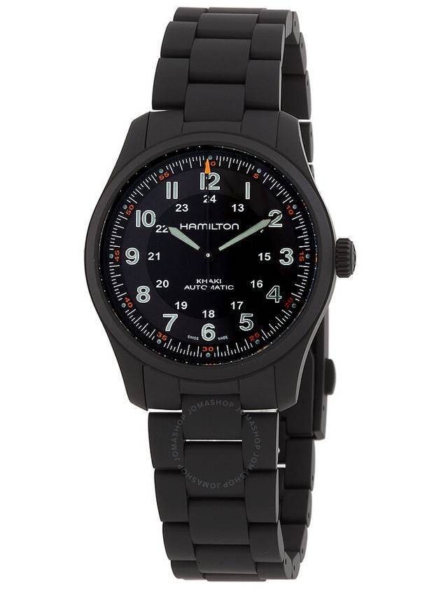 Khaki Field Titanium Auto 38mm Watch Black - HAMILTON - BALAAN 1