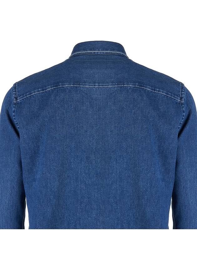 De Coeur Embroidered Denim Long Sleeve Shirt Blue - AMI - BALAAN 6