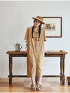 MET sailor ribbon half sleeve dress beige - METAPHER - BALAAN 8