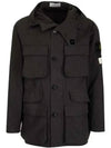 Men's Logo Patch Pocket Detail Jacket Charcoal - STONE ISLAND - BALAAN 2