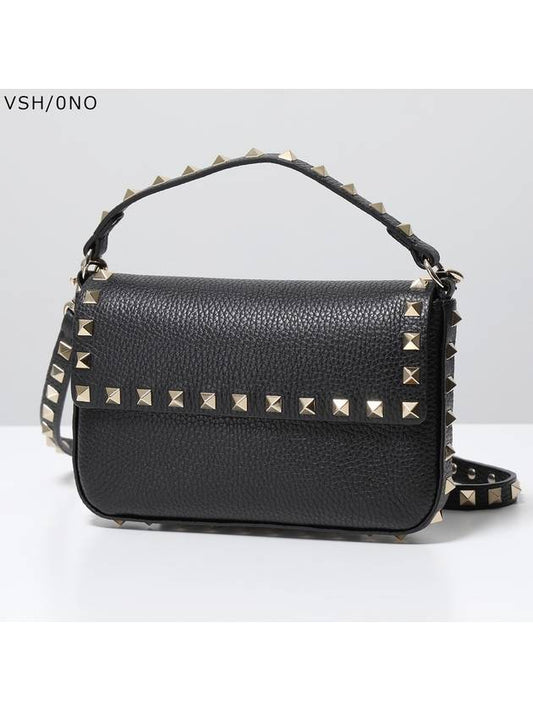 Rockstud Chain Cross Bag Black - VALENTINO - BALAAN 2