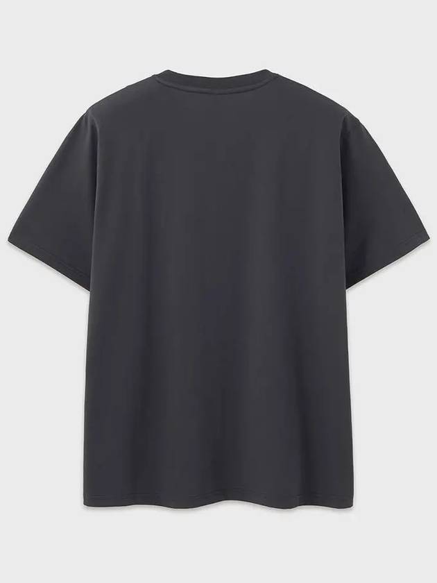 Supima Cotton Lux Short Sleeve T-Shirt Dark Grey - NOIRER - BALAAN 4