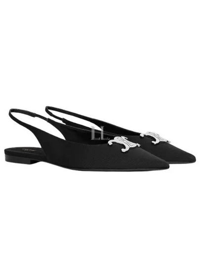 Alma Triomphe Flat Slingback Black - CELINE - BALAAN 2