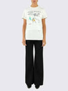 Women's Bambina Printing Short Sleeve T-Shirt White - MAX MARA - BALAAN 4