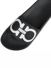 Gancini Printing Band Rubber Slippers Black - SALVATORE FERRAGAMO - BALAAN 8