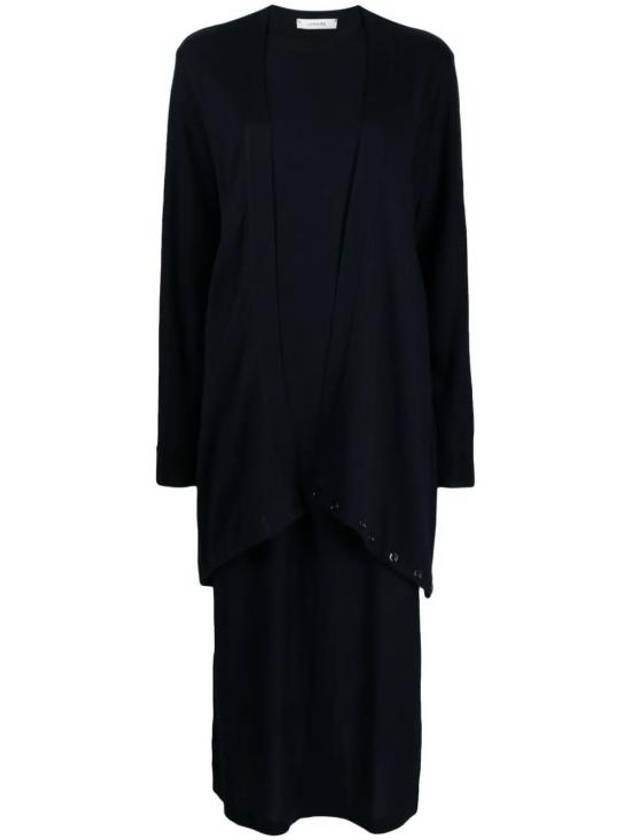 Twist Trompe Roale Midi Dress Dark Navy - LEMAIRE - BALAAN 1