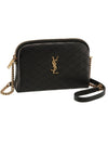 Gaby Quilted Lambskin Chain Cross Bag Black - SAINT LAURENT - BALAAN 3