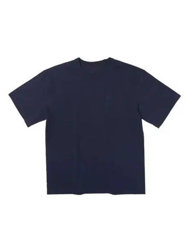 Washed pocket stitch short sleeve t shirt navy - OGARP - BALAAN 1