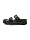 Miles Buckle Brando Leather Sandals Black - DR. MARTENS - BALAAN.