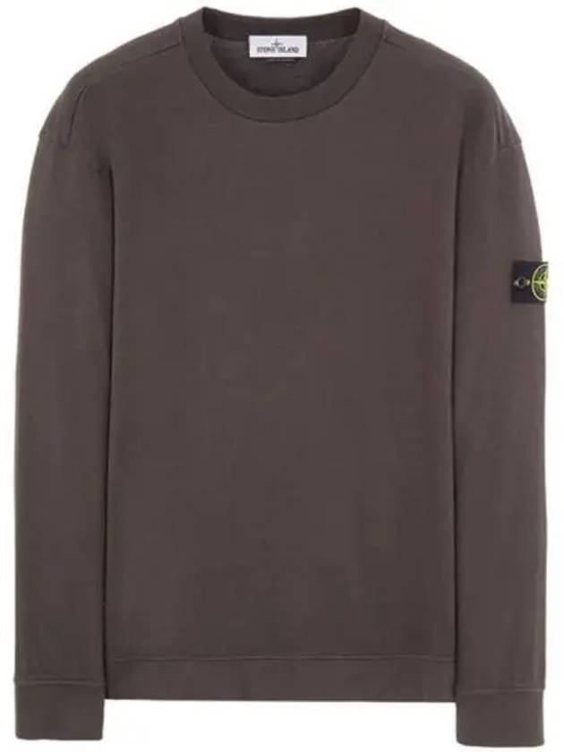 Men's Wappen Patch Crew Neck Sweatshirt Charcoal - STONE ISLAND - BALAAN 2