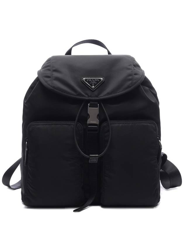 Nylon Triangle Logo Pocono Backpack Black - PRADA - BALAAN 3