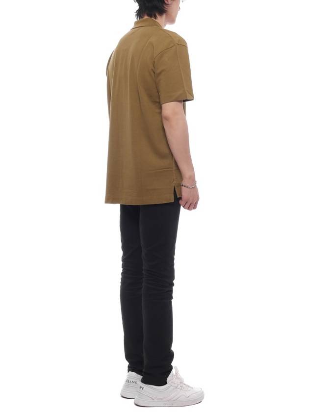 Bold Fox Head Patch Comfort Polo Shirt Khaki Green - MAISON KITSUNE - BALAAN 7