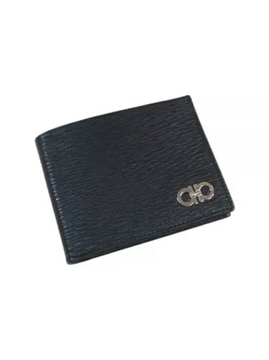 Gancini Half Wallet Black - SALVATORE FERRAGAMO - BALAAN 2