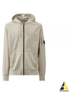 Light Fleece Zip Up Hoodie Grey - CP COMPANY - BALAAN 2