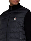 Padded Cotton Zip-Up Cardigan Black - MONCLER - BALAAN 5