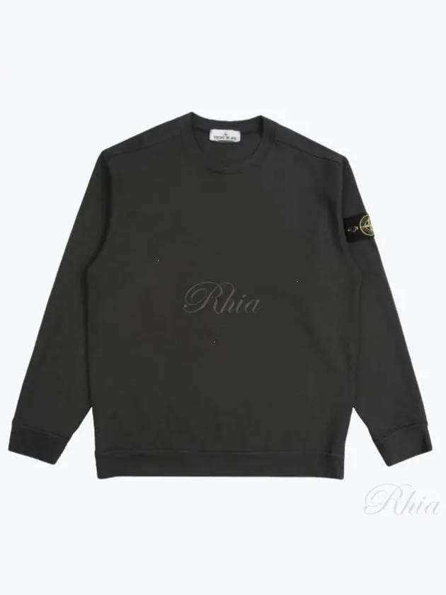 Crewneck Heavy Cotton Jersey Sweatshirt Lead Grey - STONE ISLAND - BALAAN 2