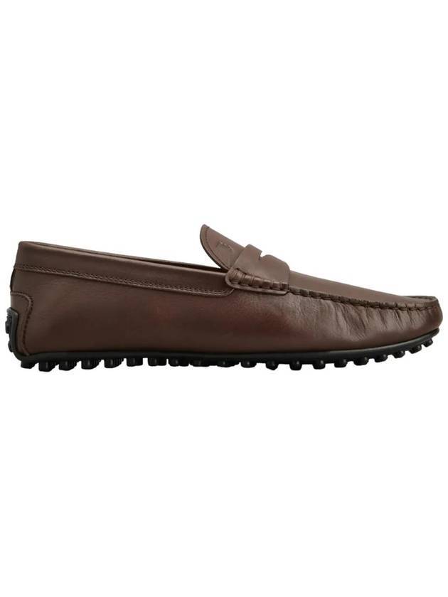 City Gomino Leather Driving Shoes Brown - TOD'S - BALAAN.