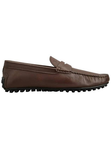 City Gomino Leather Driving Shoes Brown - TOD'S - BALAAN 1