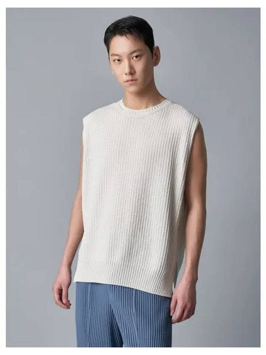 Minimal knit vest white domestic product GM0024030654381 - ISSEY MIYAKE - BALAAN 1