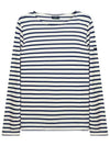 Minquiers Modern Stripe Long Sleeve T-Shirt Ecru Marine - SAINT JAMES - BALAAN 2